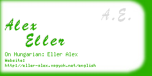 alex eller business card